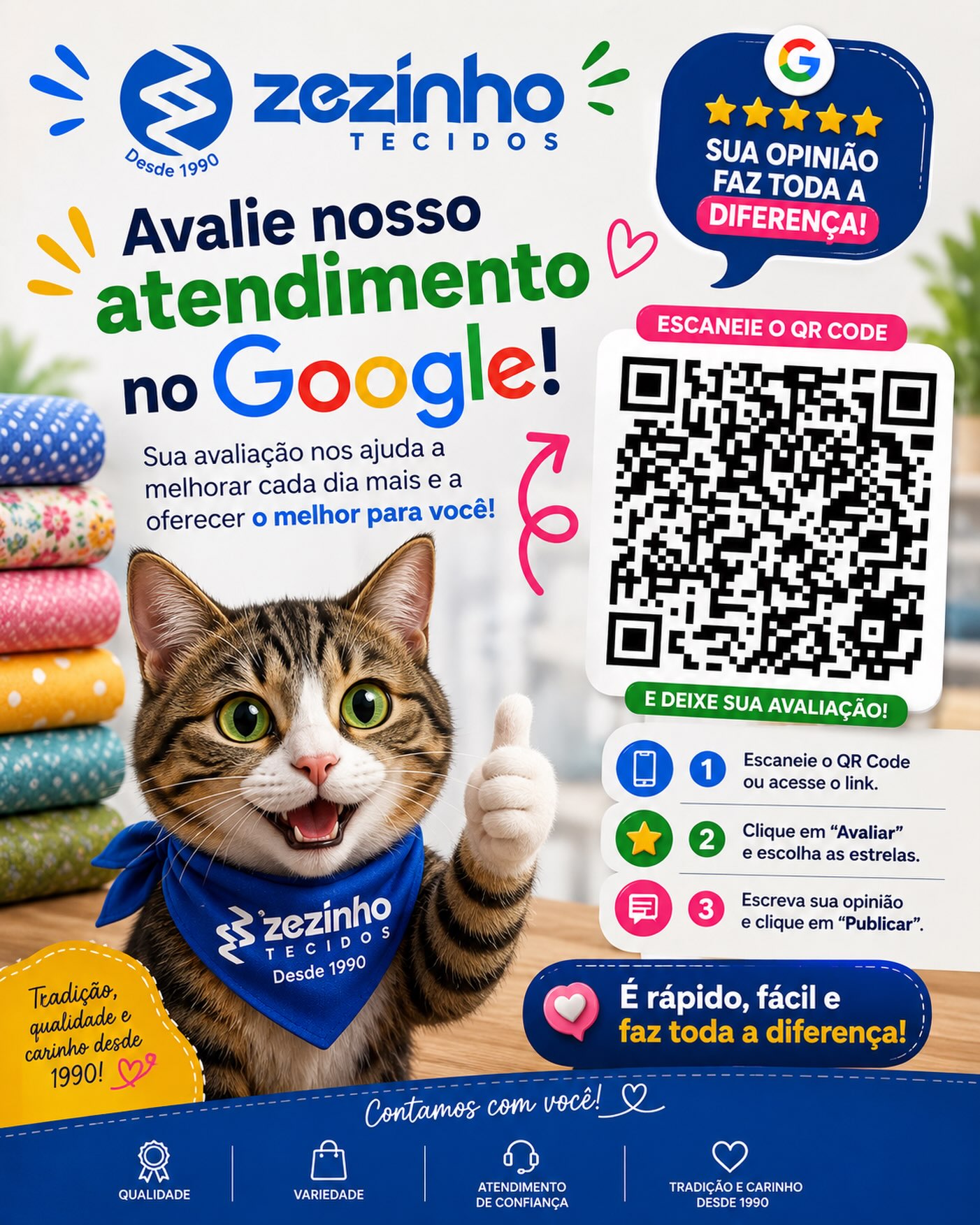 ⭐ Sua opinião faz toda a diferença para nós! ⭐

Se você já foi atendido pela Zezinho Tecid